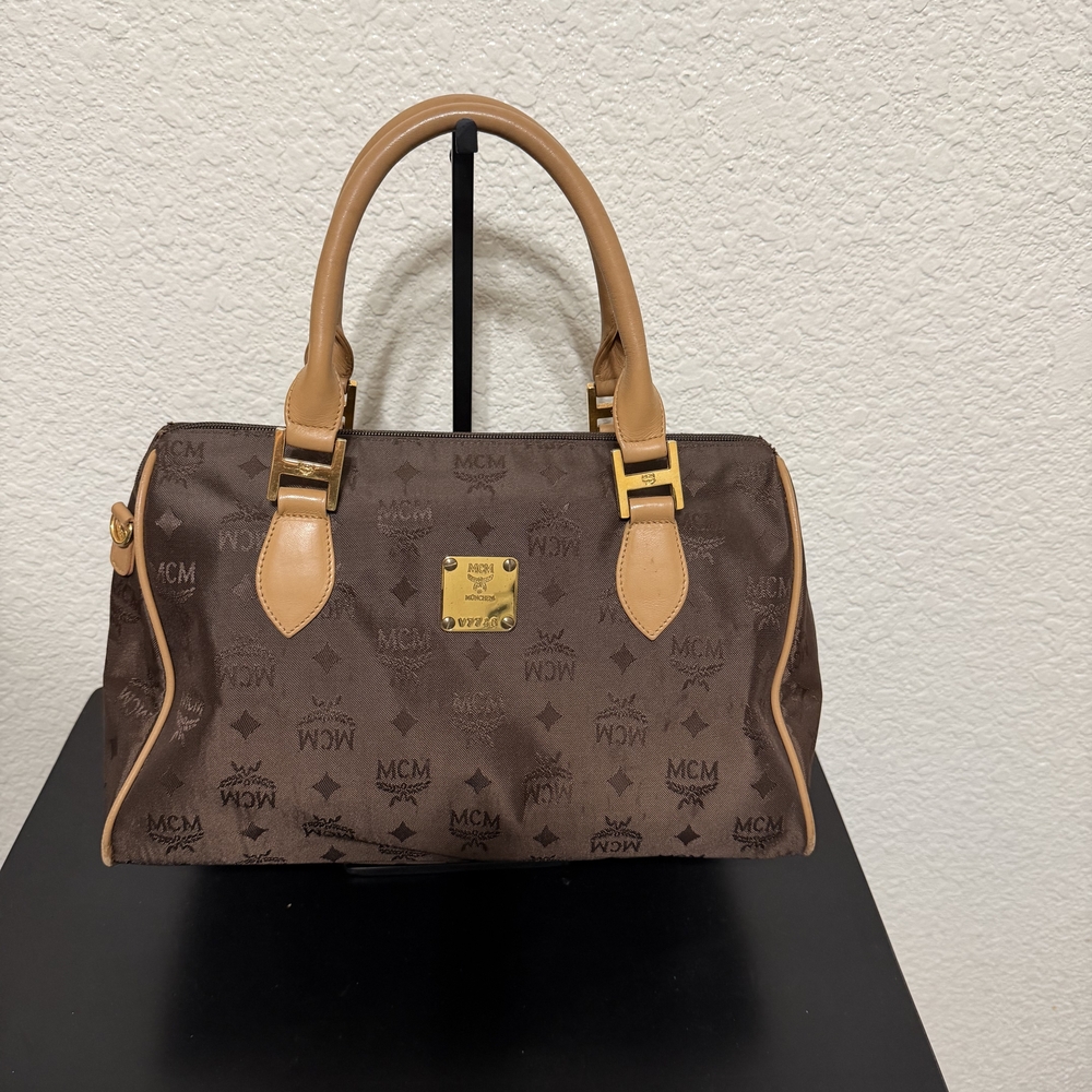 MCM Brown Monogram Handbag